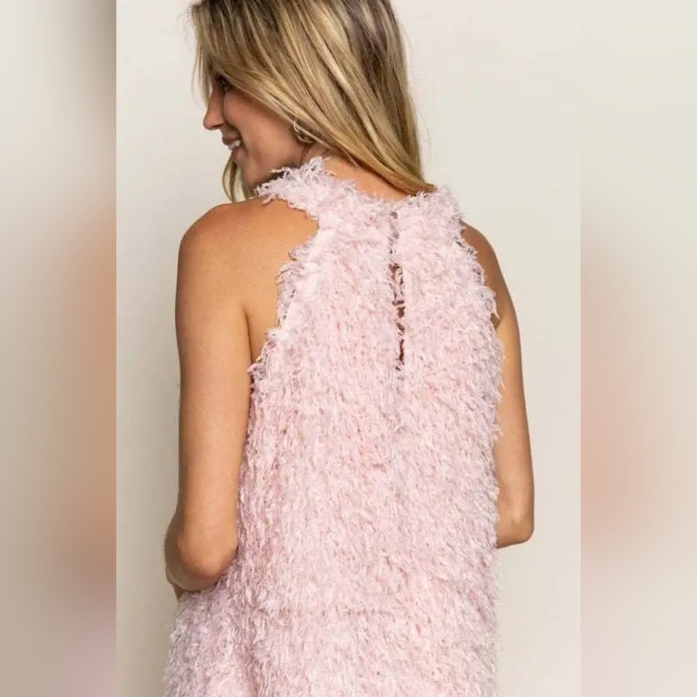 POL Shag 60’s Mod Pink Flamingo Feather Style Party A Line Dress NWT - Picture 14 of 15